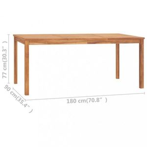 Záhradný jedálenský stôl teak Dekorhome 180x90x77 cm vyobraziť