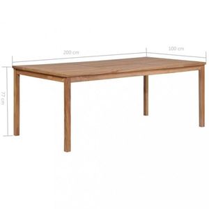 Záhradný jedálenský stôl teak Dekorhome 200x100x77 cm vyobraziť
