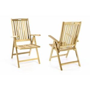 Záhradná skladacia stolička drevená DIVERO - Sada 2 ks vyobraziť