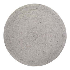 Sivý ručne vyrobený koberec zo zmesi vlny a bavlny Nattiot Neethu, ø 110 cm vyobraziť
