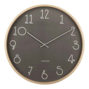 Antracitovosivé nástenné hodiny Karlsson Sencillo, ø 40 cm vyobraziť