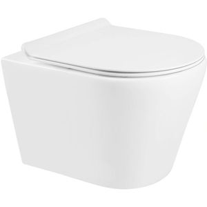MEXEN/S - Rico Závesná WC misa Rimless vrátane sedátka s slow-slim, Duroplast, biela 30720100 vyobraziť