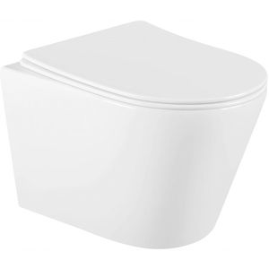 MEXEN/S - Rico Závesná WC misa Rimless vrátane sedátka s slow-slim, Duroplast, biela 30720400 vyobraziť