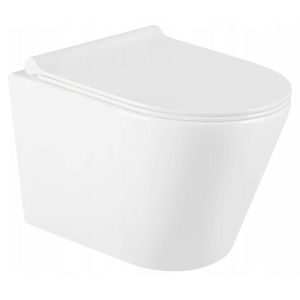 MEXEN/S - Rico Závesná WC misa Rimless vrátane sedátka s slow-slim, Duroplast, biela - 30720500 30720500 vyobraziť