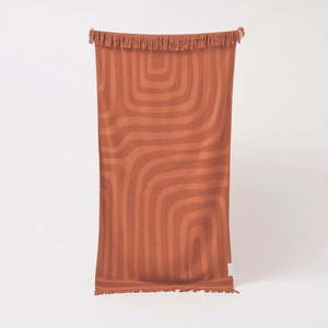 Terakotovooranžová bavlnená plážová osuška Sunnylife Luxe, 160 x 90 cm vyobraziť