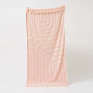 Ružová bavlnená plážová osuška Sunnylife Luxe, 160 x 90 cm vyobraziť
