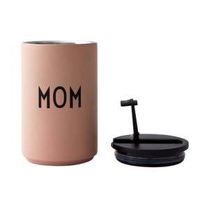 Ružový/béžový termo hrnček 350 ml Mom – Design Letters vyobraziť