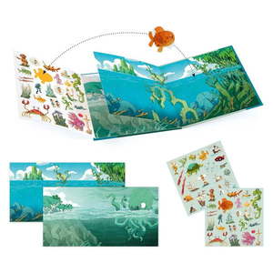 Set knihy s premiestniteľnými samolepkami Djeco Sea Sticker Story vyobraziť