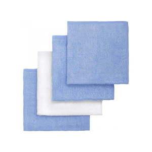 Súprava 4 bambusových detských uteráčikov v modrej a bielej farbe T-TOMI vyobraziť
