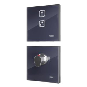 Sanela - Elektronické dotykové ovládanie sprchy s termostatickým ventilom, farba tmavo šedá REF 7016, podsvietenie biele, 24 V DC vyobraziť