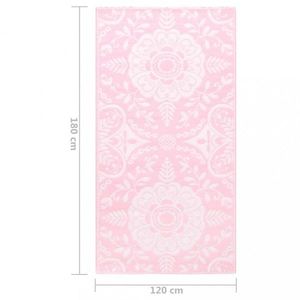 Vonkajší koberec ružová PP Dekorhome 120x180 cm vyobraziť