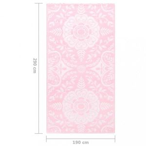 Vonkajší koberec ružová PP Dekorhome 190x290 cm vyobraziť
