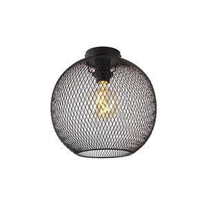 Moderné stropné svietidlo čierne 30 cm - Mesh Ball vyobraziť