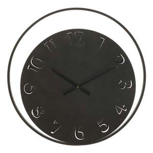 Čierne nástenné hodiny Mauro Ferretti Circle, ⌀ 60 cm vyobraziť