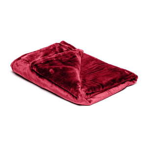 Vínovočervená mikroplyšová deka My House, 150 × 200 cm vyobraziť