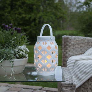 Biely lampáš Star Trading Flame Lantern, výška 23 cm vyobraziť