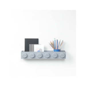 Detská sivá nástenná polička LEGO® Sleek vyobraziť