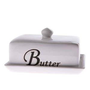 Biela keramická nádoba na maslo Dakls vyobraziť
