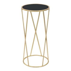 Odkladací stolík v čierno-zlatej farbe Mauro Ferretti Glam Simple, výška 75 cm vyobraziť
