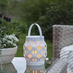 Biely lampáš Star Trading Flame Lantern, výška 16 cm vyobraziť