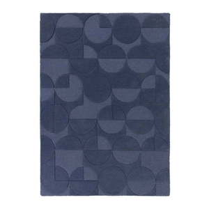 Modrý koberec z vlny Flair Rugs Gigi, 120 × 170 cm vyobraziť