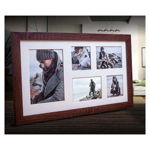 Tmavohnedý rámček na 5 fotografií Styler Narvik, 51 × 27 cm vyobraziť