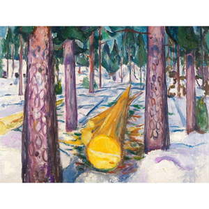 Reprodukcia obrazu Edvard Munch - The Yellow Log, 60 x 45 cm vyobraziť