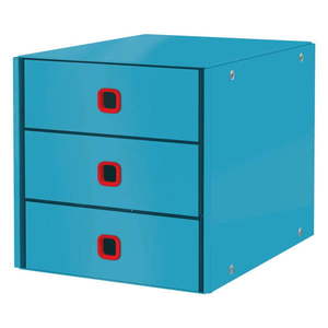 Modrý zásuvkový box s 3 zásuvkami Leitz Cosy Click & Store vyobraziť