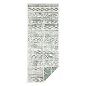 Zeleno-krémový vonkajší koberec NORTHRUGS Biri, 80 x 350 cm vyobraziť