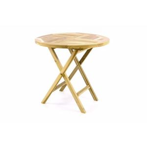 Divero 60388 Záhradný stôl sklopný z teakového dreva - Ø 80 cm vyobraziť