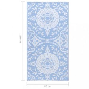 Vonkajší koberec PP modrá Dekorhome 80x150 cm vyobraziť