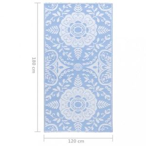Vonkajší koberec PP modrá Dekorhome 120x180 cm vyobraziť