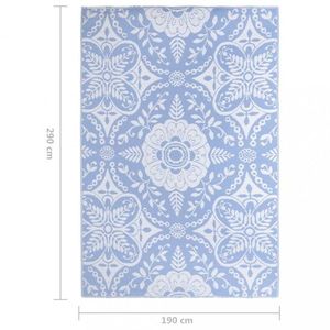 Vonkajší koberec PP modrá Dekorhome 190x290 cm vyobraziť
