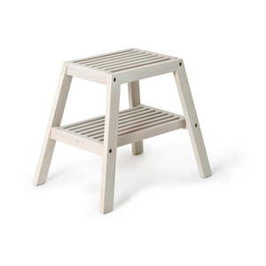 Sivá stolička z dubového dreva Wireworks Slatted Stool vyobraziť