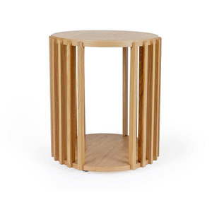 Odkladací stolík z dubového dreva Woodman Drum, ø 53 cm vyobraziť