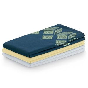 Súprava kuchynských uterákov Letty Stamp - 3 ks modrá/žltá vyobraziť