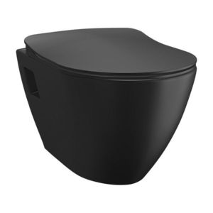 SAPHO - PAULA závesná WC misa, 35, 5x50cm, čierna matná TP325-51SM vyobraziť