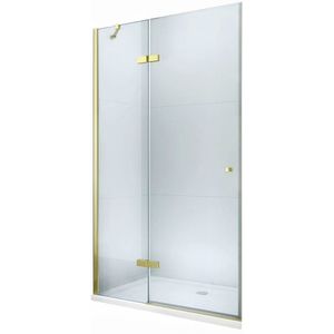 MEXEN - Roma sprchové dvere krídlové 120, transparent, zlatý sa stenovým profilom 854-120-000-50-00 vyobraziť