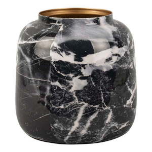 Čierno-biela železná váza PT LIVING Marble, výška 12, 5 cm vyobraziť