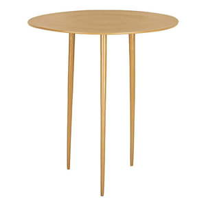 Horčicovožltý kovový odkladací stolík Leitmotiv Supreme, ø 42, 5 cm vyobraziť