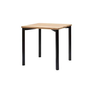 Čierny jedálenský stôl so zaoblenými nohami Ragaba TRIVENTI, 80 x 80 cm vyobraziť