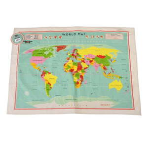 Bavlnená utierka Rex London World Map, 50 x 70 cm vyobraziť