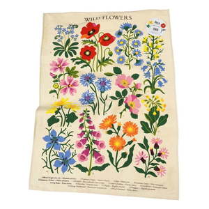 Béžová bavlnená utierka Rex London Wild Flowers, 50 x 70 cm vyobraziť