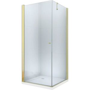 MEXEN/S - Pretoria otváracia sprchovací kút 70x90, číre sklo, zlato + vanička 852-070-090-50-00-4010 vyobraziť