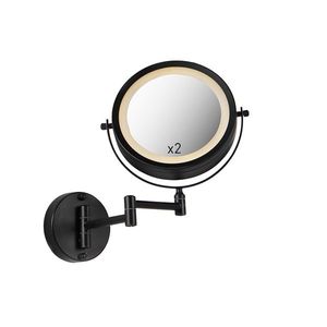 Dizajnové kúpeľňové zrkadlo čierne vrátane LED nastaviteľného IP44 - Vicino vyobraziť