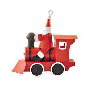 Vianočná dekorácia G-Bork Santa in Red Train vyobraziť