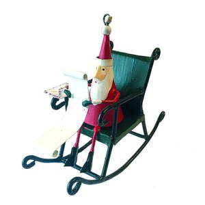 Vianočná závesná ozdoba G-Bork Santa in Rocking Chair vyobraziť