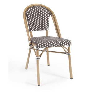 Bielo-hnedá vonkajšia stolička Kave Home Marilyn vyobraziť