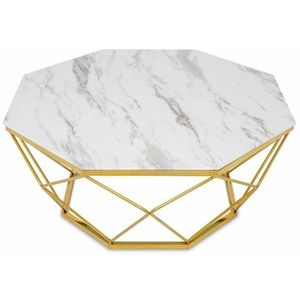 Konferenčný stolík VOLARE 100 cm biely/zlatý vyobraziť