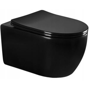 MEXEN/S - Carmen Závesná WC misa vrátane sedátka s slow-slim, z duroplastu, čierna matná 30881085 vyobraziť